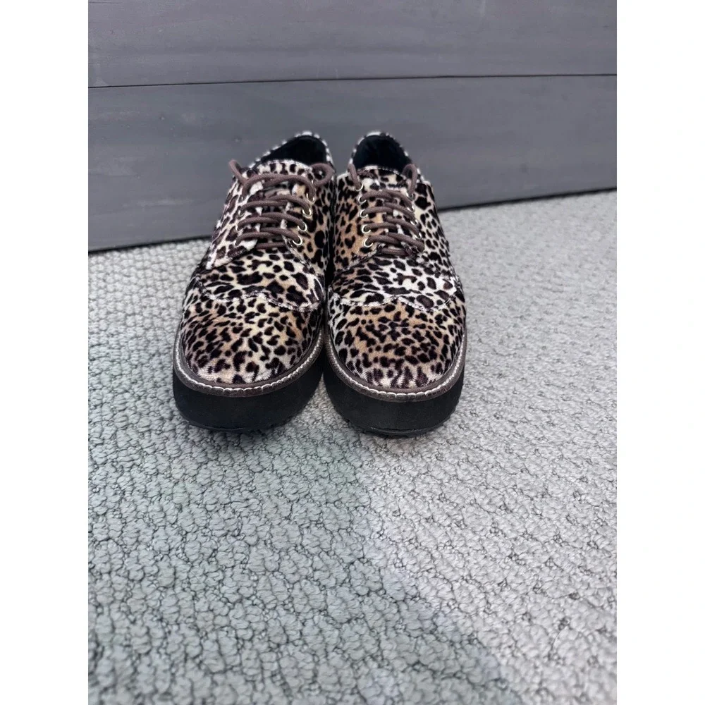 Shellys‎ London Emma Platform Oxford Leopard Size 6.5
